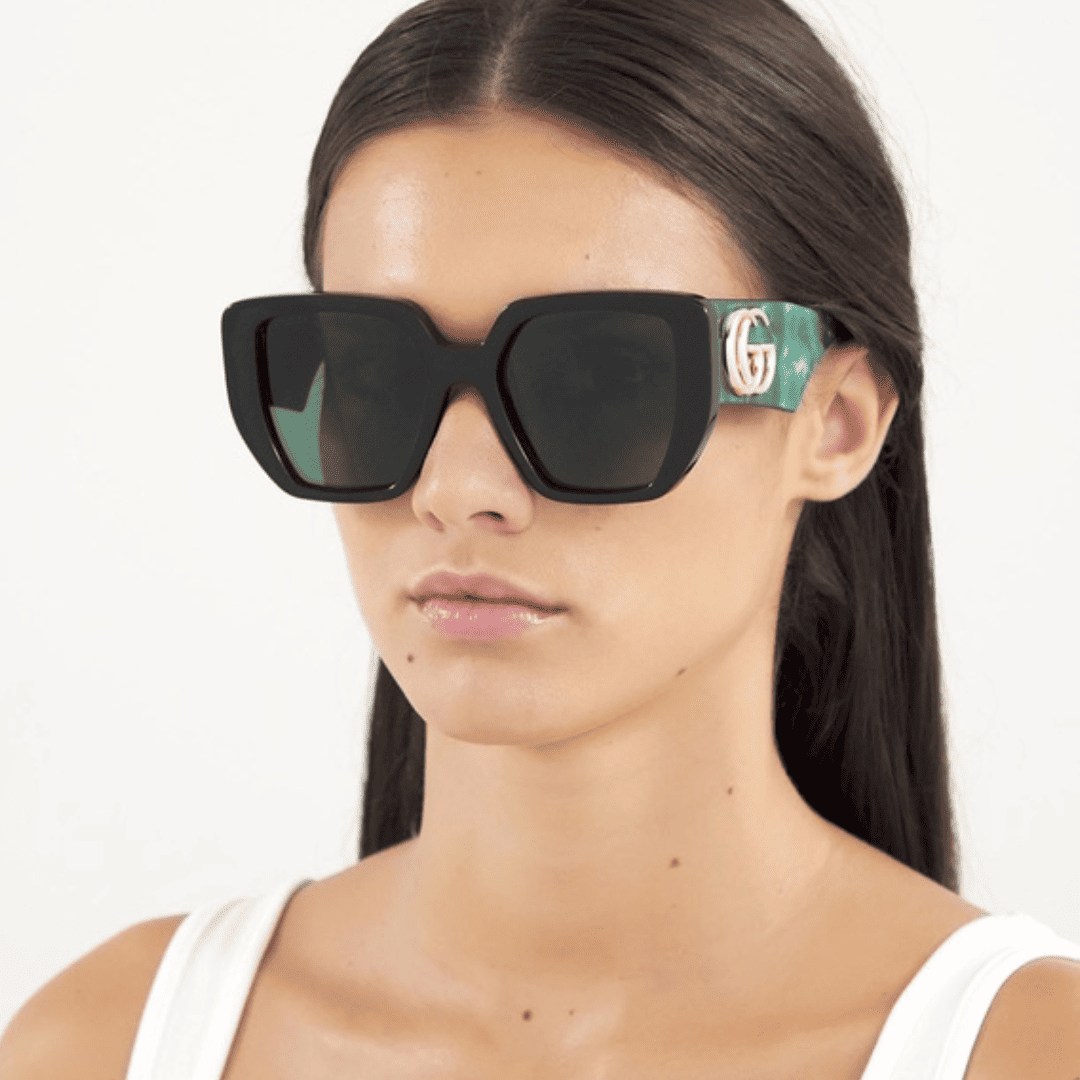Lentes de sol GG0956S 001 Square Shape Negro Verde