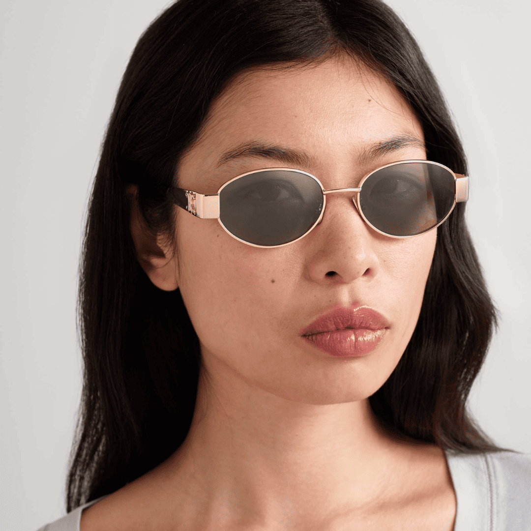 Lentes de sol CL40235U 30N Oval Shape Black Gold