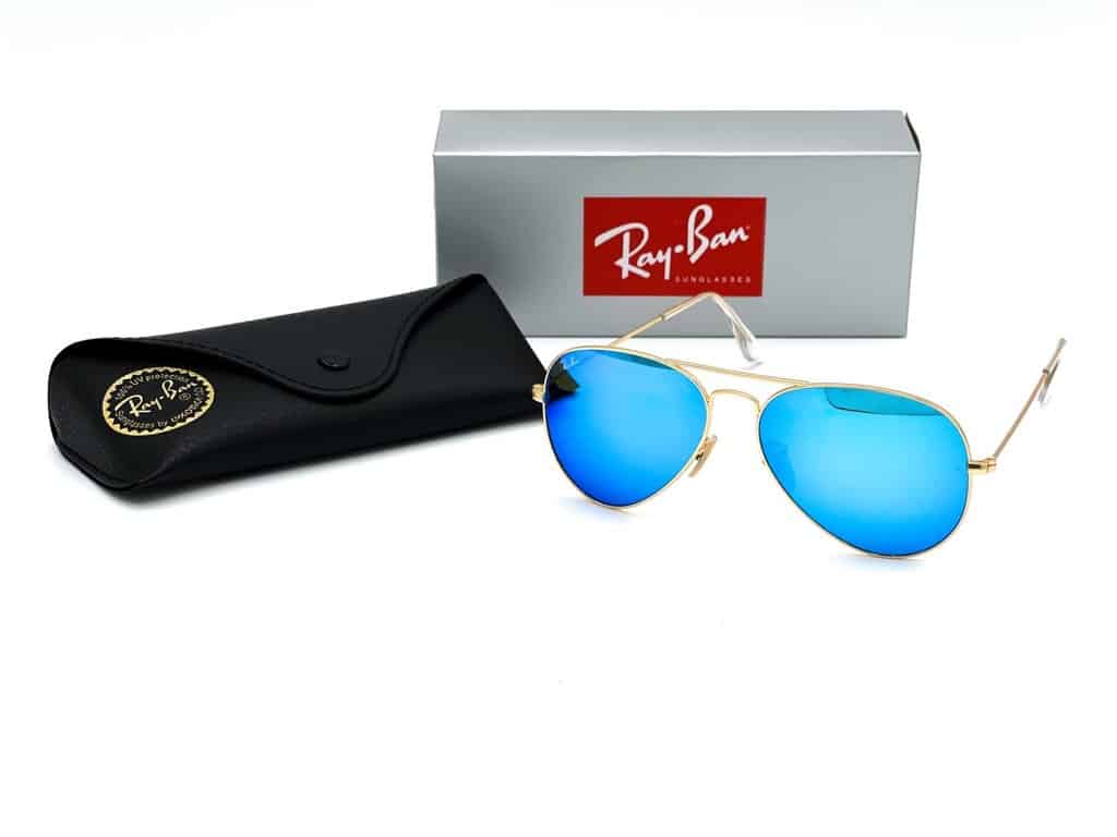 Lentes de sol RB3025 112/17 Aviator Azul Espejo Dorado - vista 2
