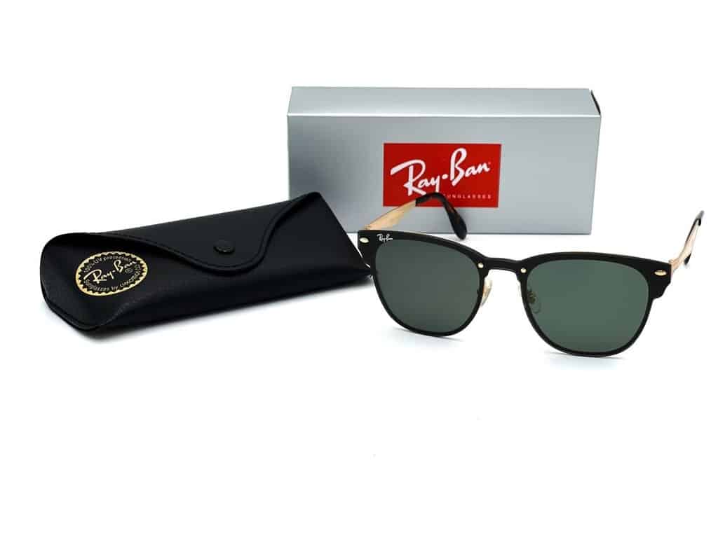 Ray-Ban RB3576N 043/71 Clubmaster Blaze Negro Dorado G-15 - vista lateral