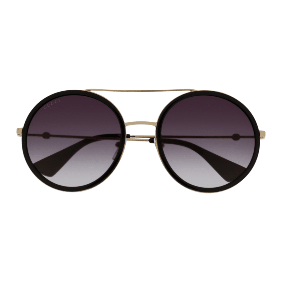 Lentes de sol GG0061S 001 Round Double Bridge Negro