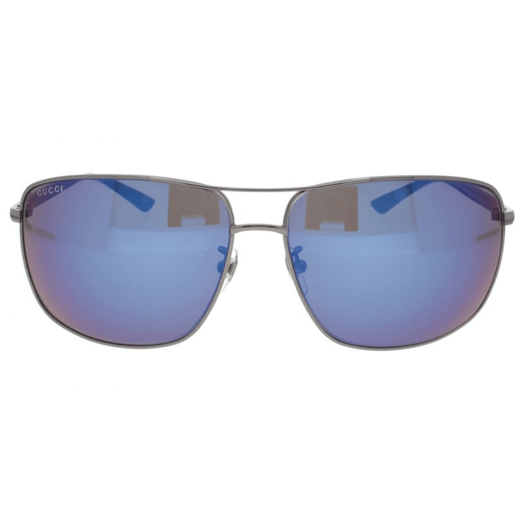 Lentes de sol GG0065SK 003 Aviador Azul Espejo Plateado