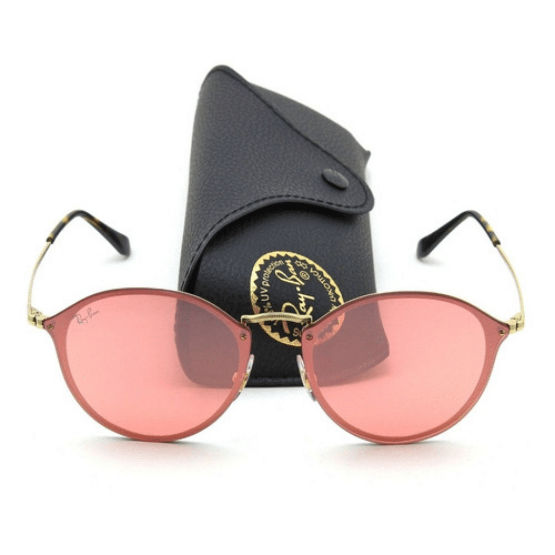 Lentes de sol RB3574N 001/4E Round Metal Blaze Rosa Espejo Dorado - vista 2