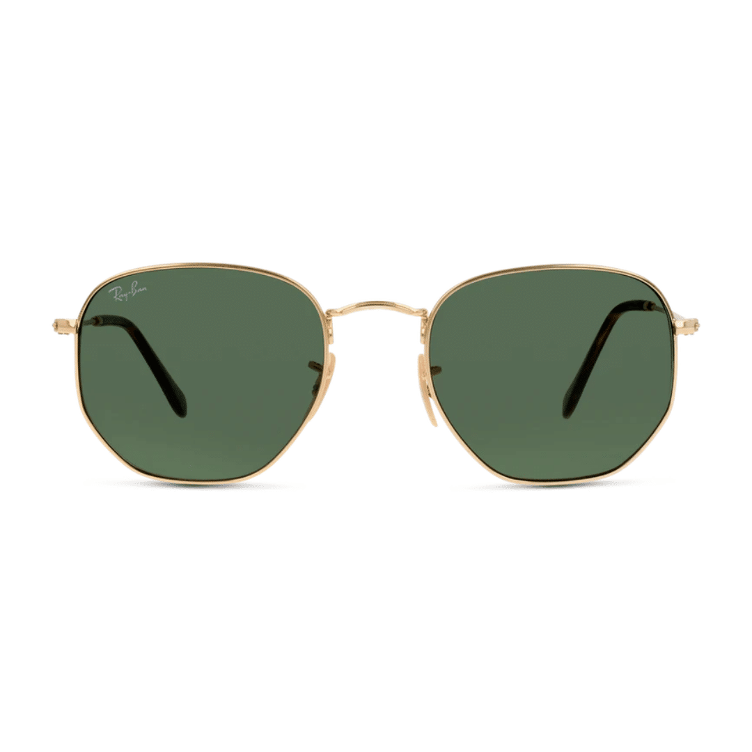 Lentes de sol Rb3548n 001 Hexagonal Flat G-15 Dorado Clásico - Vista 4