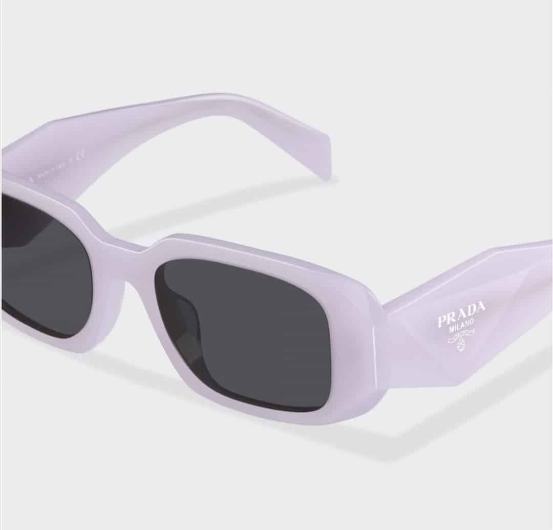 Lentes de sol SPR17W 04Z-5S0 Symbole Rectangle Lila Negro
