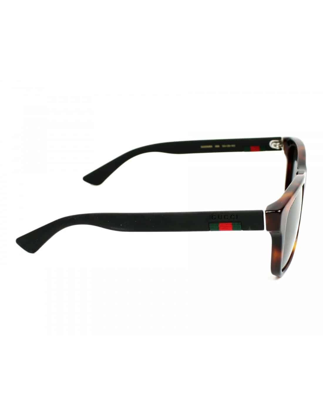 Lentes de sol GG0008S 006 Square Shape Acetato Carey Negro Mate