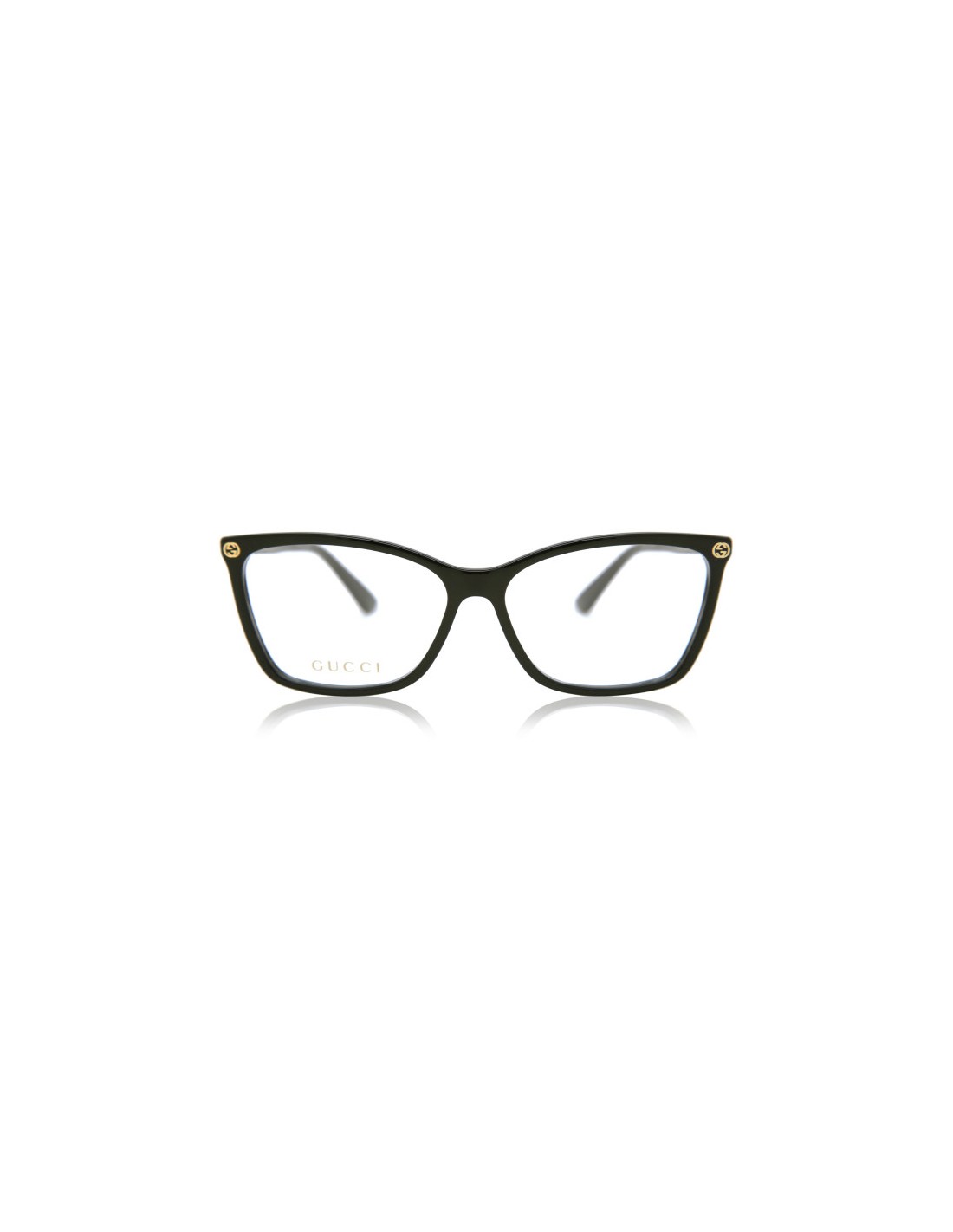 Lentes oftálmicos GG0025O 001 Square Negro Dorado