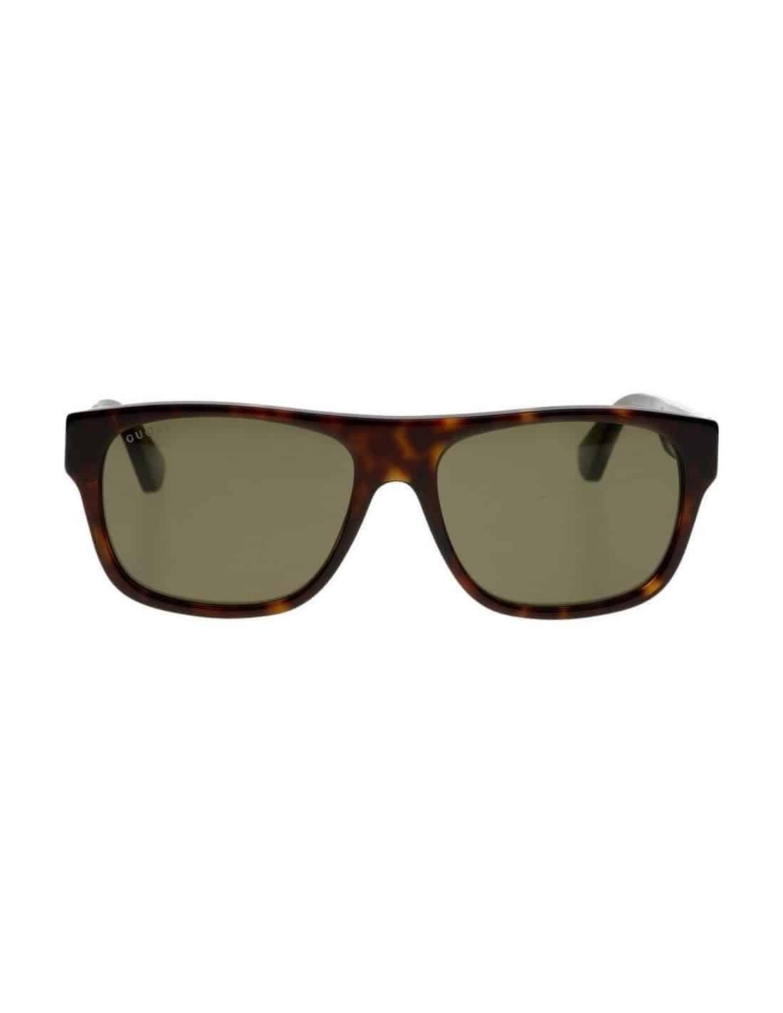 Lentes de sol GG0341S 003 Square Shape Carey Negro Blanco
