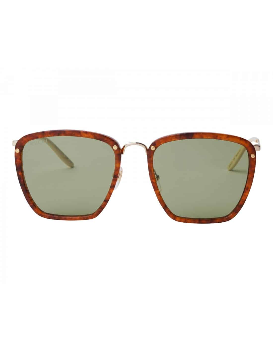 Lentes de sol GG0673S 004 Square Metal Carey Verde