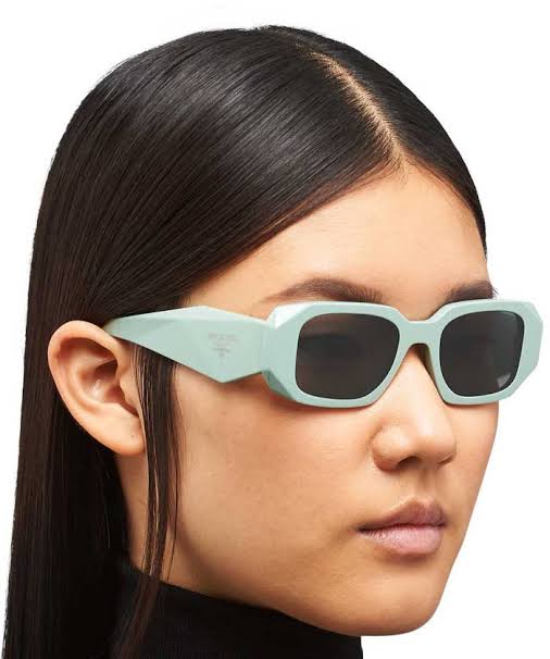 Lentes de sol SPR17W BRU-9K1 Symbole Rectangle Azul Verde