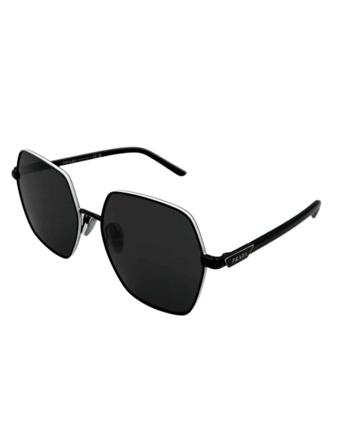 Lentes de sol SPR56Y 1AB-5S0 Hexagon Shape Negro Gris