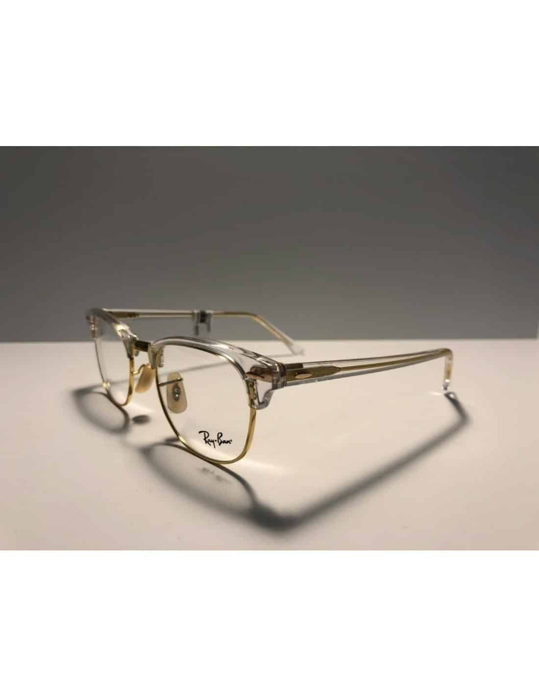 Lentes oftálmicos RB5154 5762 Clubmaster Dorado Transparente - vista 2
