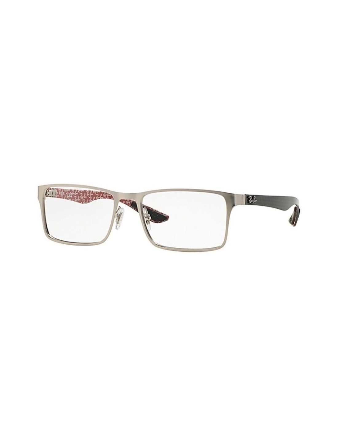 Armazón oftálmico RB8415 2538 Square Rojo Fibra de Carbono