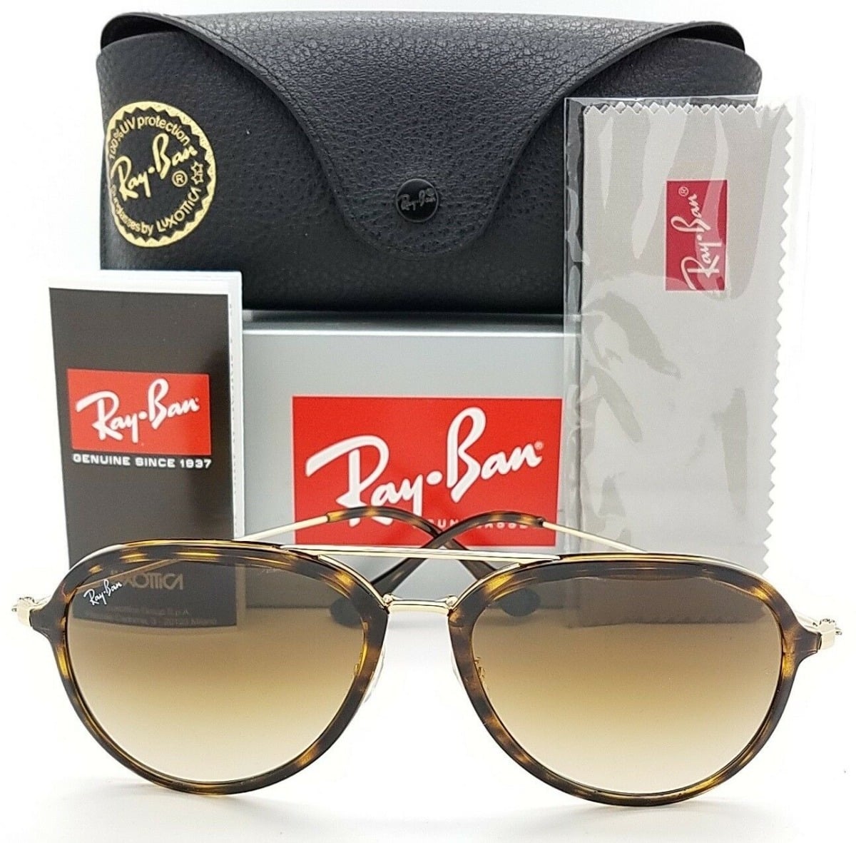 Lentes de sol Rb4298 710/51 Aviator Highstreet Carey Café Gradient - Vista 2