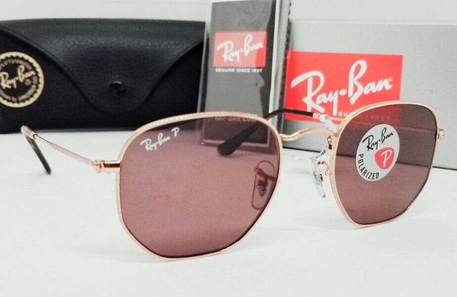Lentes de sol RB3548N 9202AF Hexagonal Flat Pink Legend Polarizado - vista 2