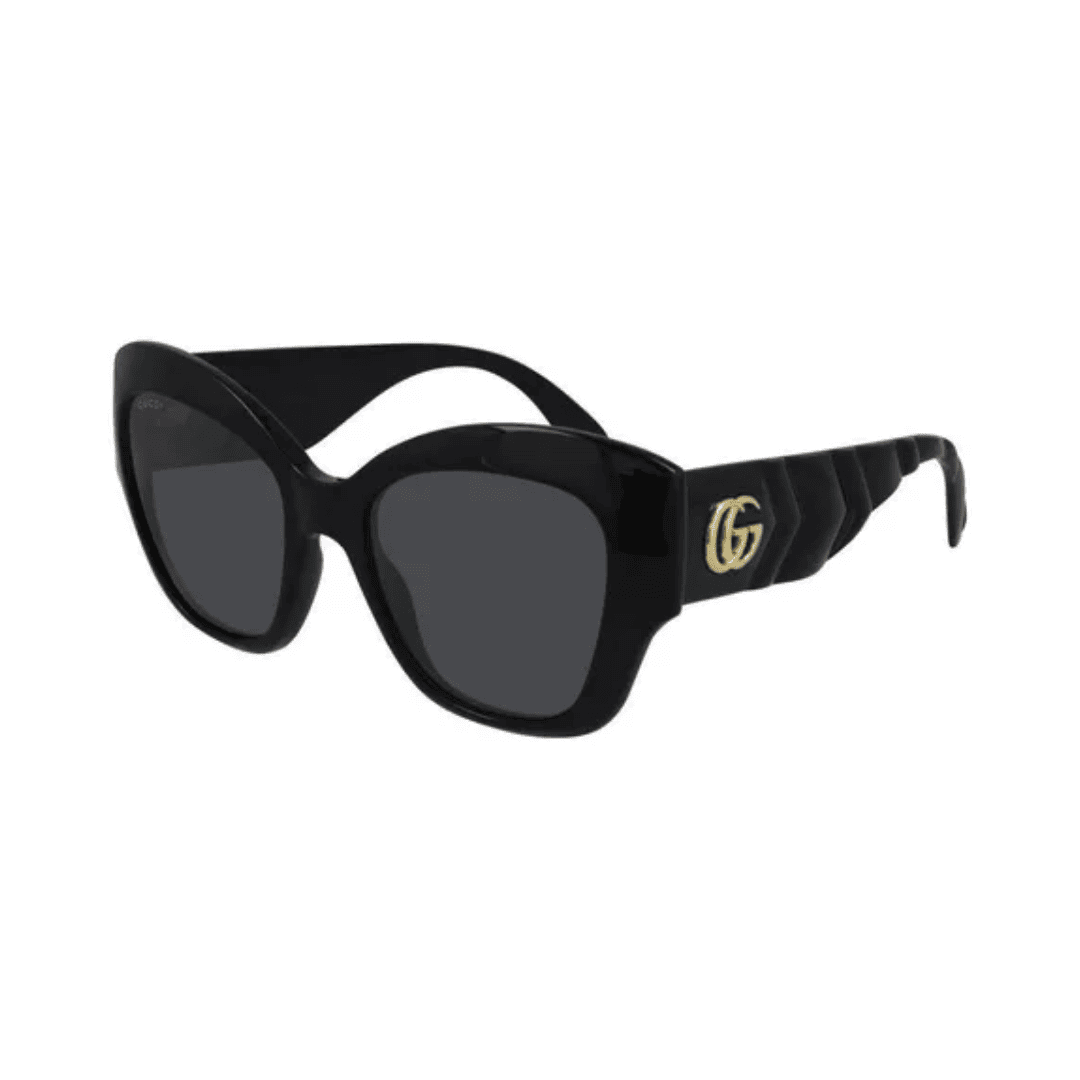 Lentes de sol GG0808S 001 Square Shape Negro Dorado