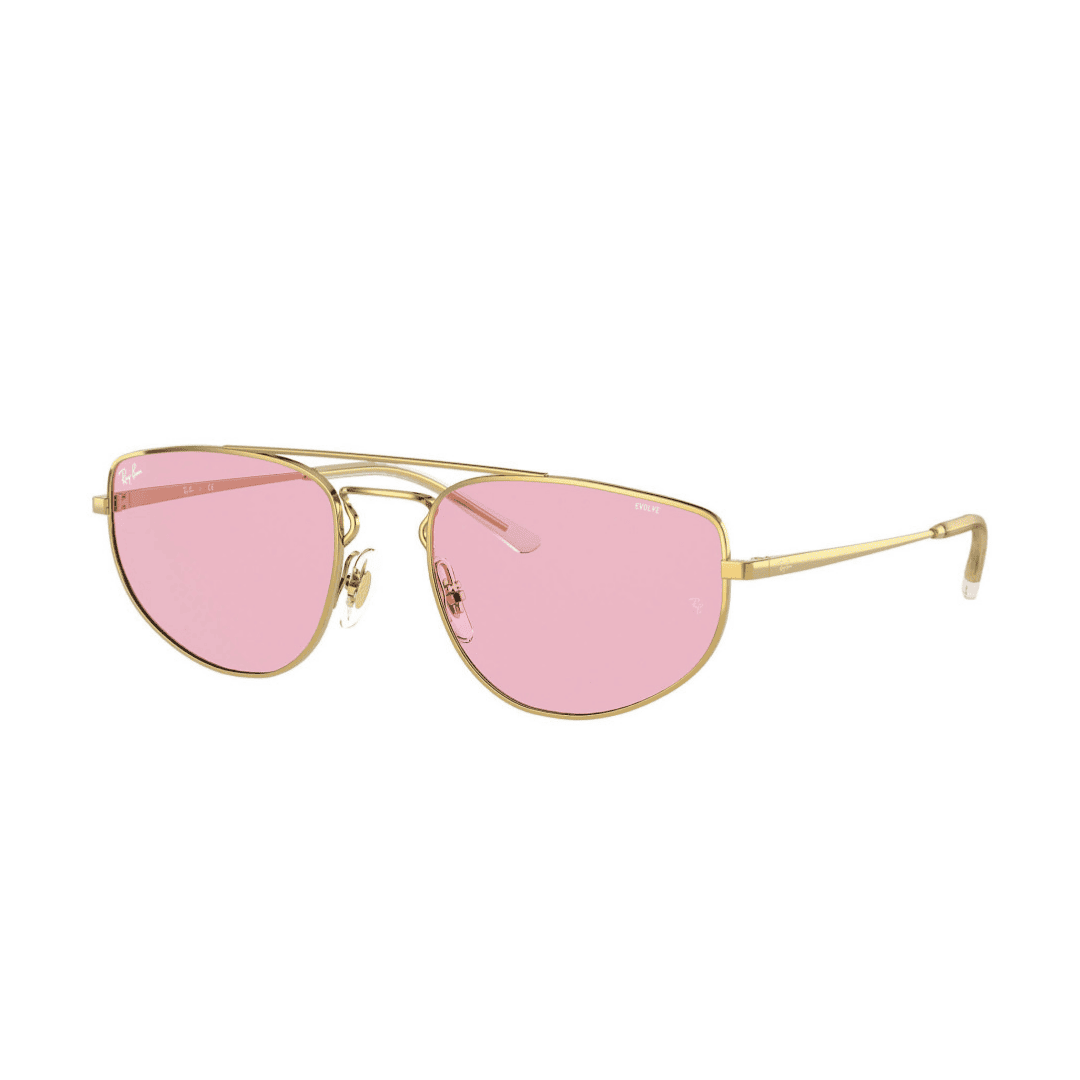 Lentes de sol RB3668 001/Q3 Square Shape Rosa Transparente Dorado