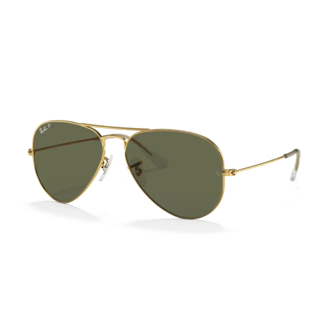 Lentes de sol Rb3025 001/58 Aviator Polarizado Negro Dorado G-15