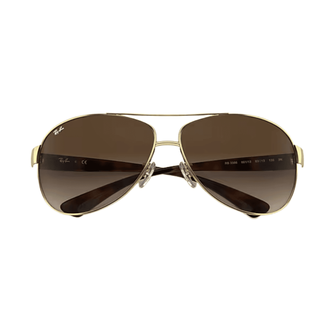 Lentes de sol RB3386 001/13 Oval Highstreet Café Degradado Carey vista 2