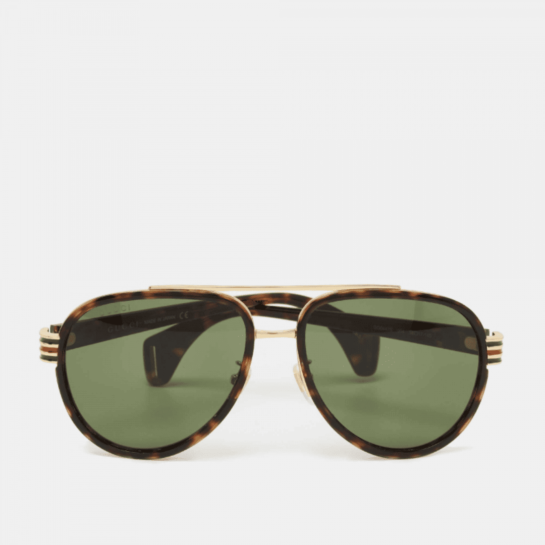 Lentes de sol GG0447S 004 Aviator Carey Verde Transparente