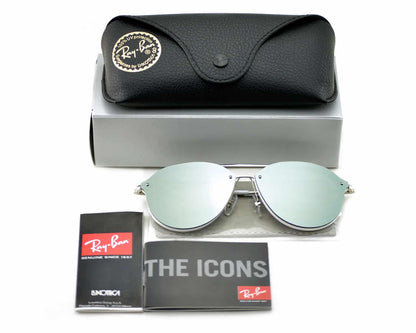 Lentes de sol Rb4292n 671/30 Aviator Blaze Double Bridge Espejo Plateado - Vista 2