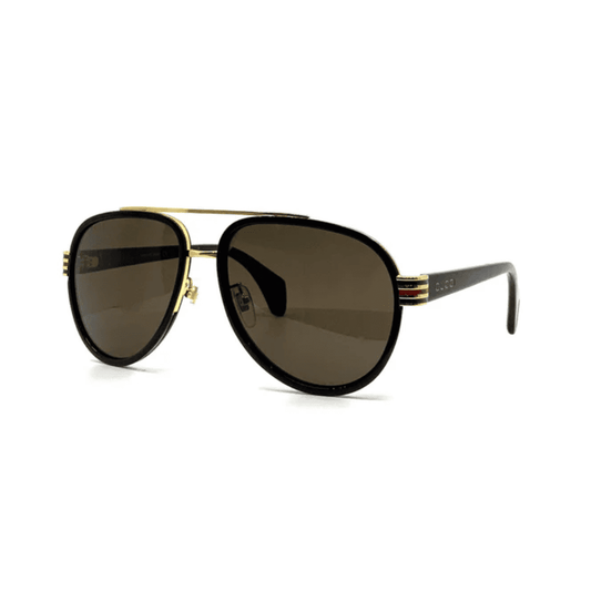 Lentes de sol GG0447S 003 Aviator Negro Cafe Transparente
