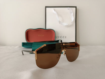 Lentes de sol GG0291S 002 New Aviator Square Cafe Negro