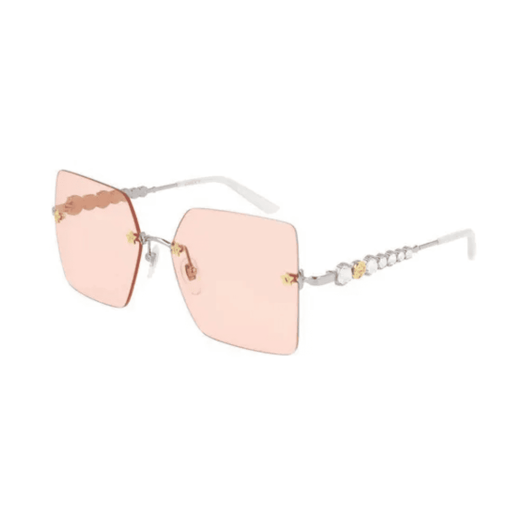 Lentes de sol GG0644S 003 Square Shape Rosa Transparente Plata