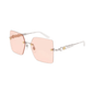 Lentes de sol GG0644S 003 Square Shape Rosa Transparente Plata