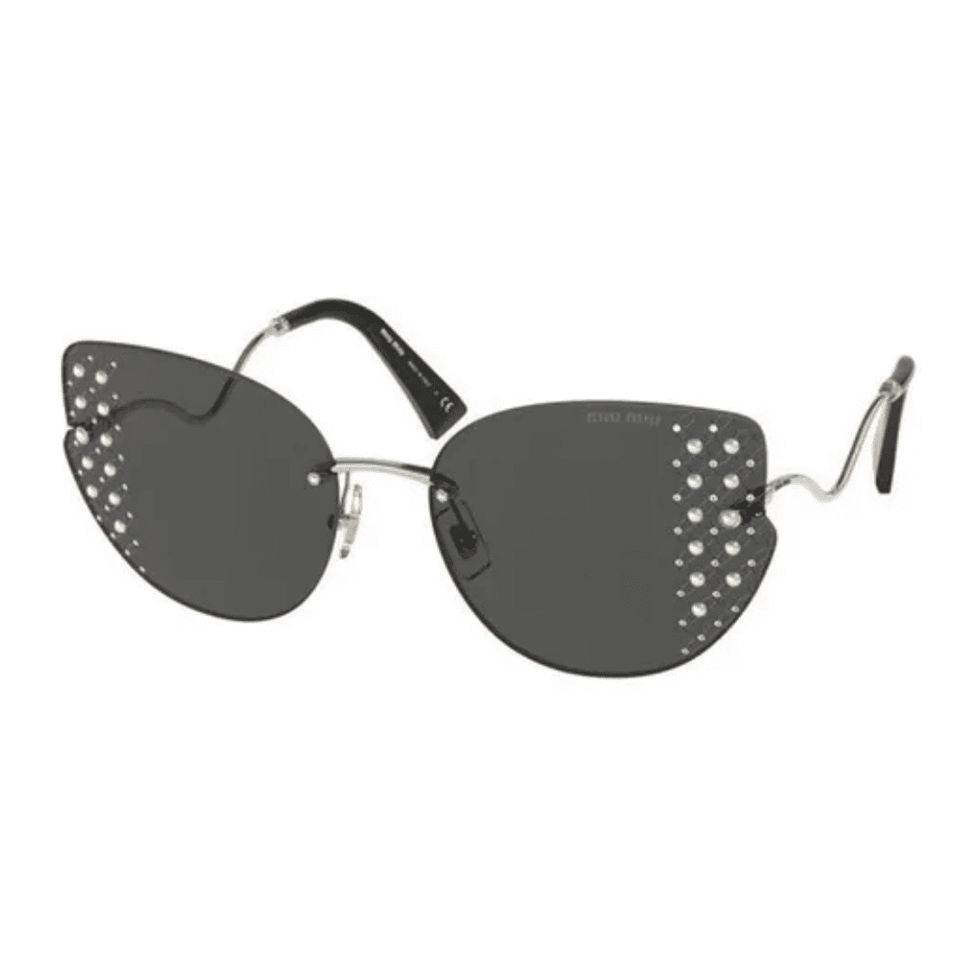 Lentes de sol SMU 51X 06O-5S0 Shaded Eye Cat Negro Plata