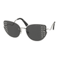Lentes de sol SMU 51X 06O-5S0 Shaded Eye Cat Negro Plata