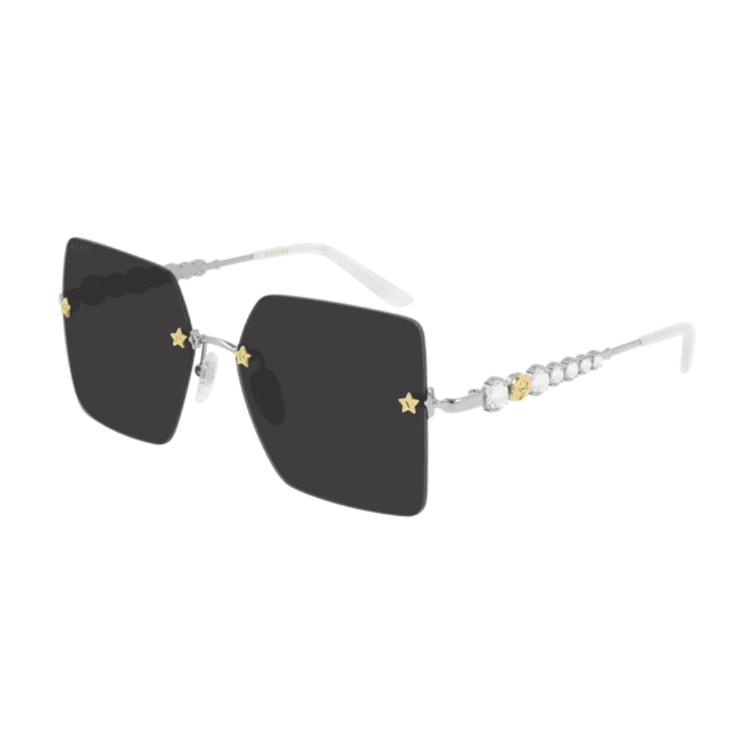 Lentes de sol GG0644S 001 Square Shape Negro Plateado