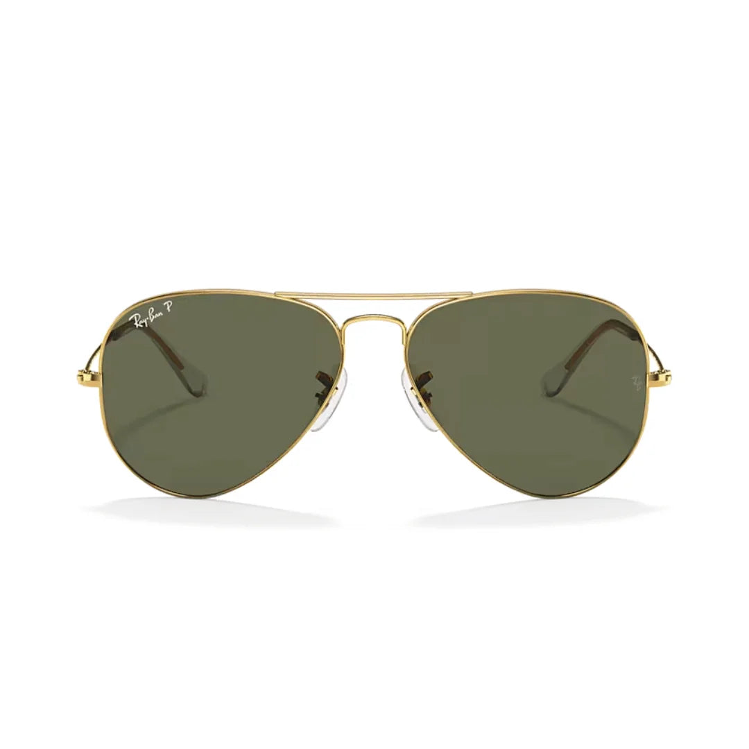 Lentes de sol Rb3025 001/58 Aviator Polarizado Negro Dorado G-15