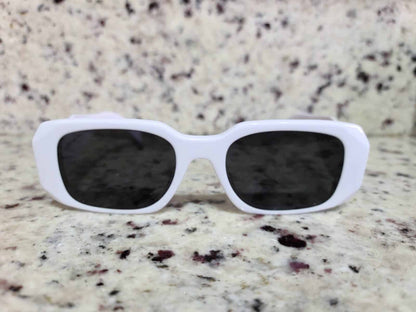 Lentes de sol SPR17W Symbole Rectangle White Plateado