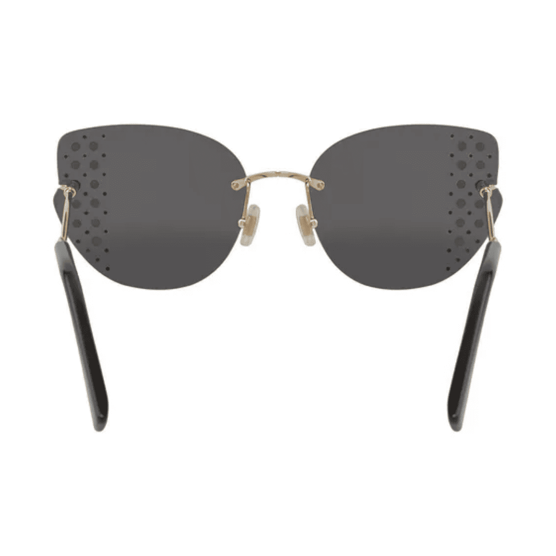 Lentes de sol SMU 51X 06O-5S0 Shaded Eye Cat Negro Plata - Imagen 3