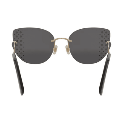 Lentes de sol SMU 51X 06O-5S0 Shaded Eye Cat Negro Plata - Imagen 3