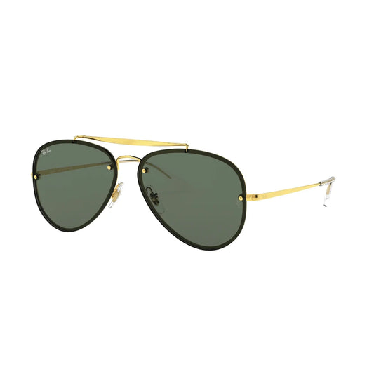 Lentes de sol Aviator Blaze Rb3584N 905071 Aviador Dorado Verde Oscuro