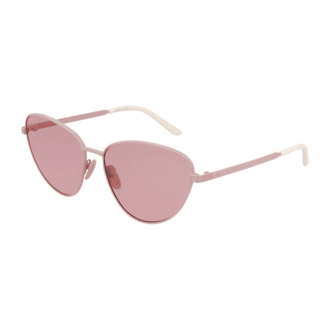 Lentes de sol GG0803S 003 Eye Cat Metal Rosa Transparente