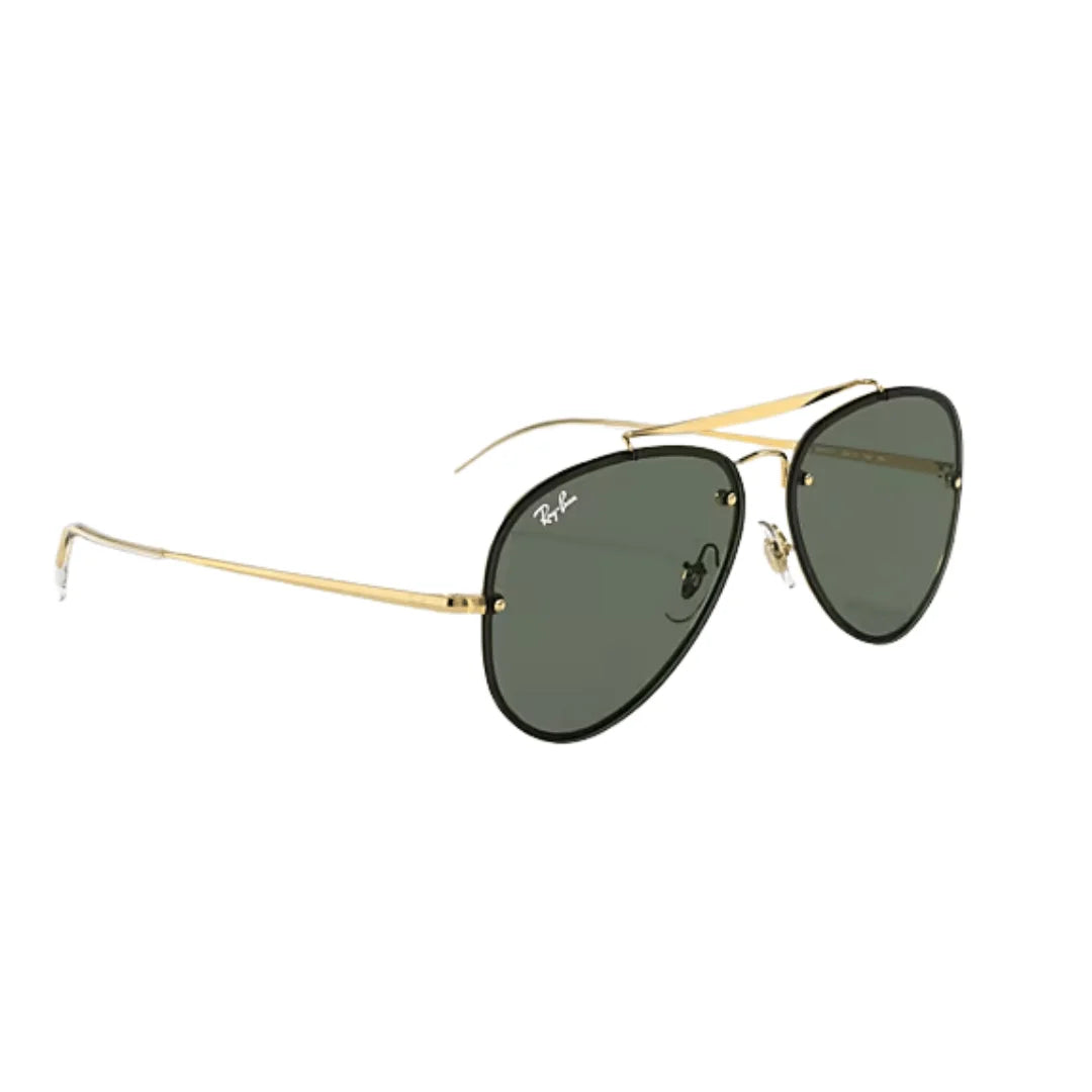 Lentes de sol Aviator Blaze Rb3584N 905071 Aviador Dorado Verde Oscuro