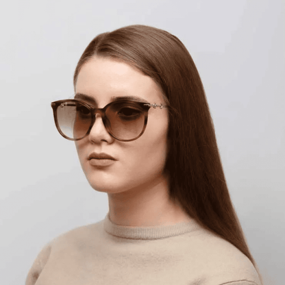 Lentes de sol GG0885SA 002 Round Shape Cafe Degradado Dorado