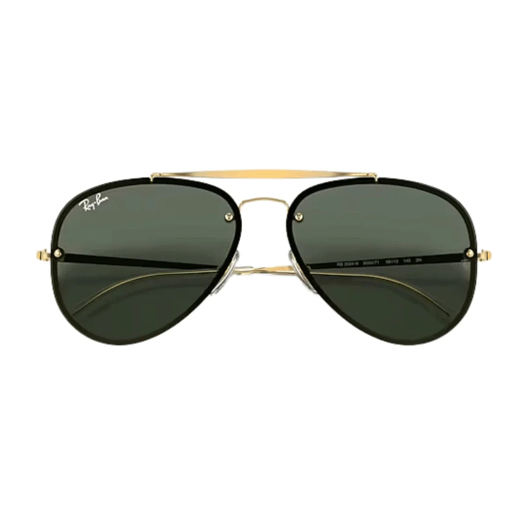 Lentes de sol Aviator Blaze Rb3584N 905071 Aviador Dorado Verde Oscuro