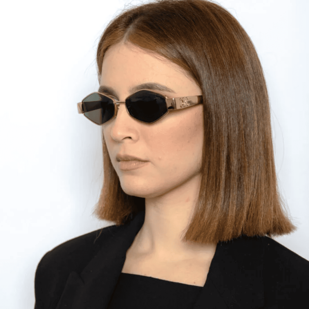 Lentes de sol CL40254U 30N Geometric Shape Gold Black
