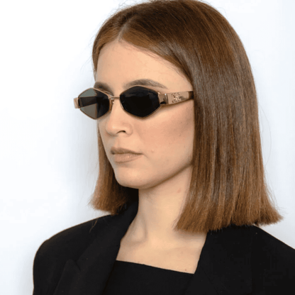 Lentes de sol CL40254U 30N Geometric Shape Gold Black