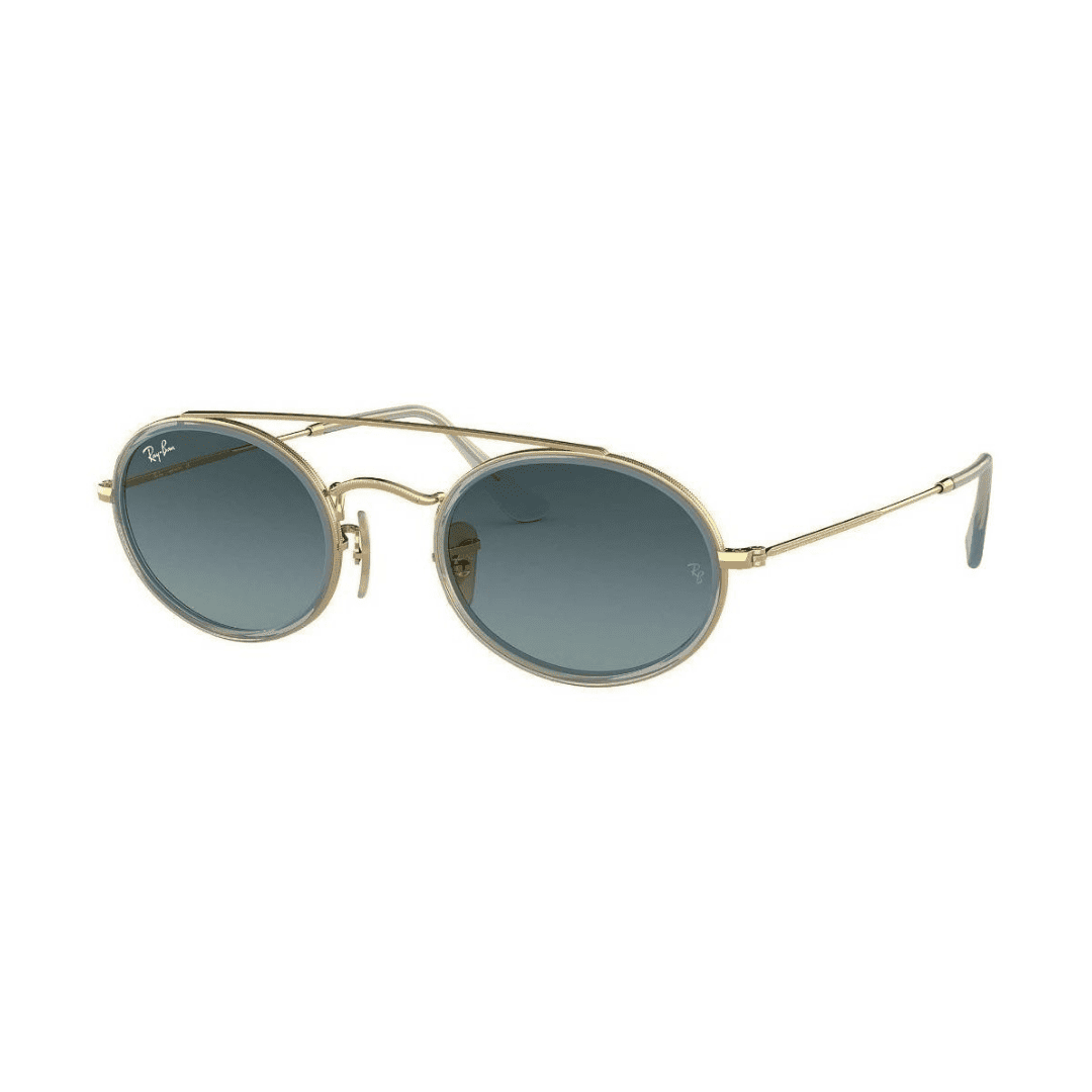 Lentes de sol RB3847N 91233M Oval Double Bridge Azul Degradado