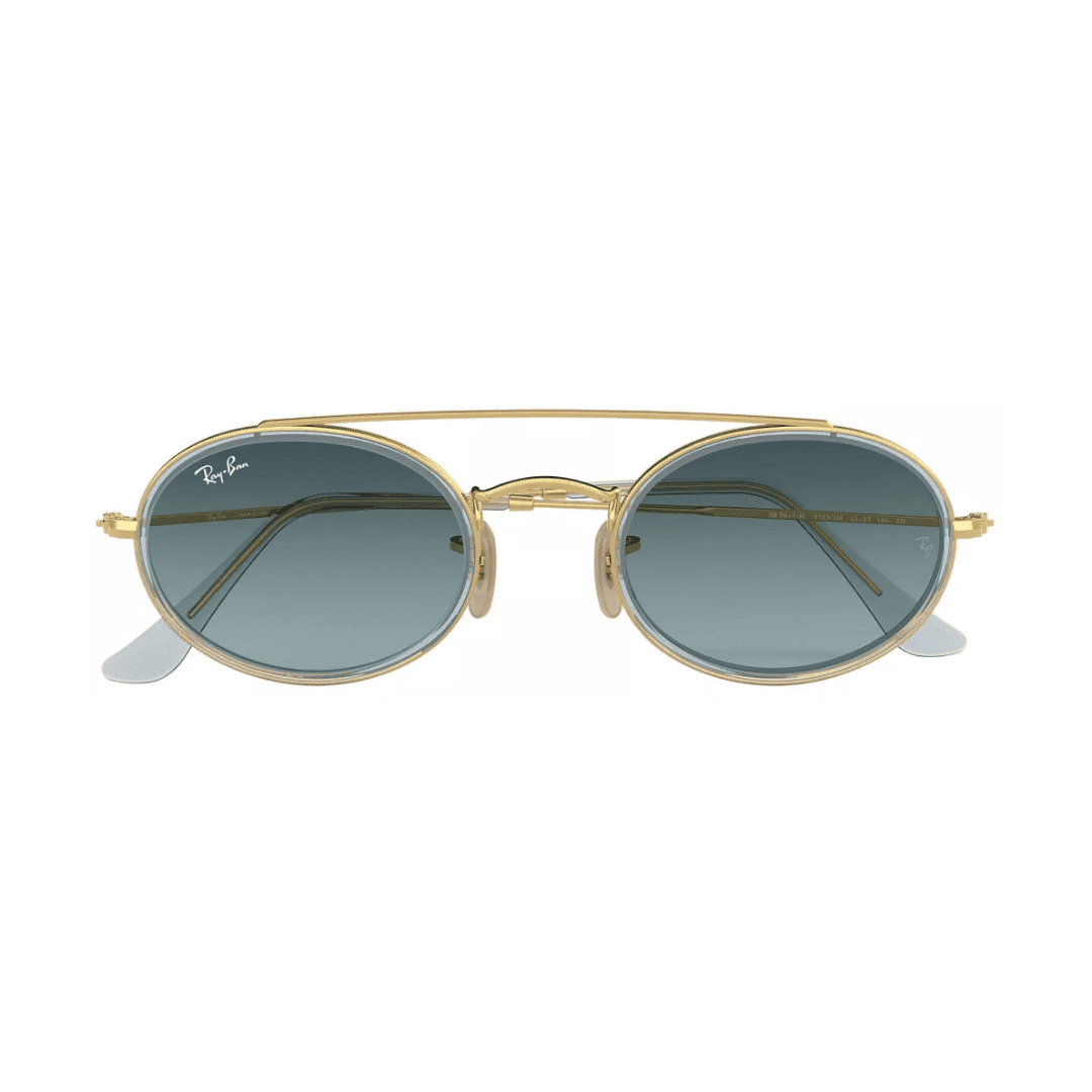 Lentes de sol RB3847N 91233M Oval Double Bridge Azul Degradado - vista 2