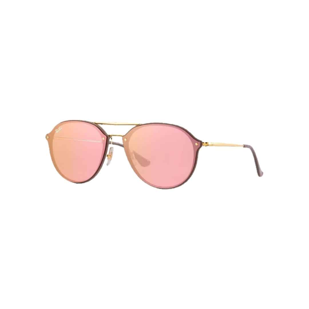 Lentes de sol Rb4292n 6327/e4 Aviator Blaze Double Bridge Rosa Espejo
