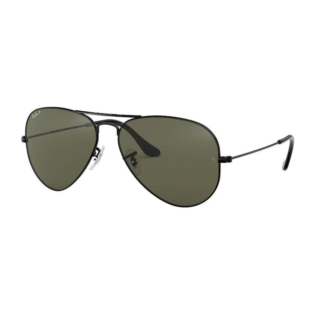 Lentes de sol Rb3025 002/58 Aviator Polarizado Negro G-15