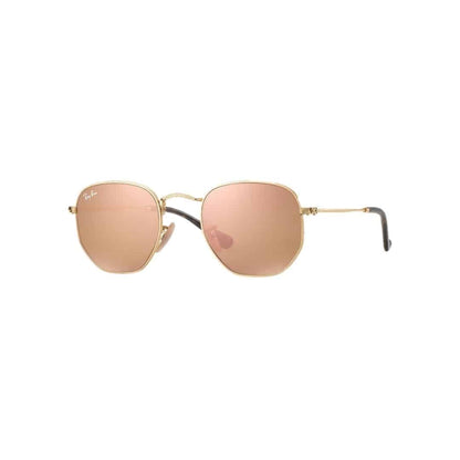 Lentes de sol Rb3548n 001/z2 Hexagonal Rosa Espejo Dorado