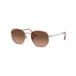 Lentes de sol Rb3548n 9069a5 Hexagonal Flat Café Degradado Bronce