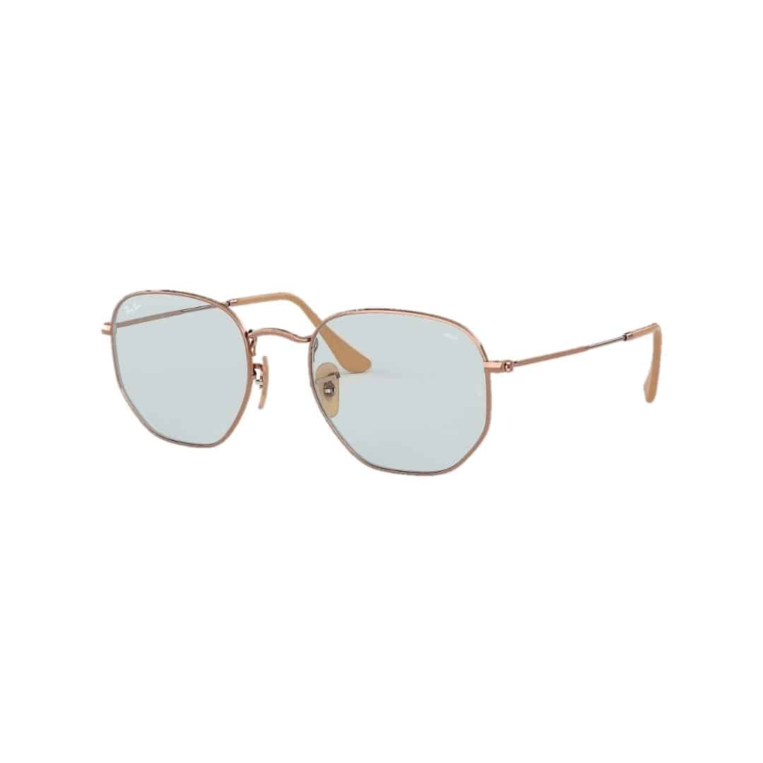 Lentes de sol Rb3548n 91310y Hexagonal Flat Azul Transparente Evolve